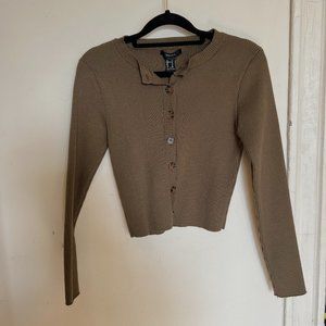 FOREVER 21 ribbed cropped sweater